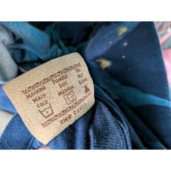 VTG Y2K Mens 3XL Blue Dyed The Mountain Waterfall Fairy Moon Nature T-Shirt XXXL - Picture 10 of 10